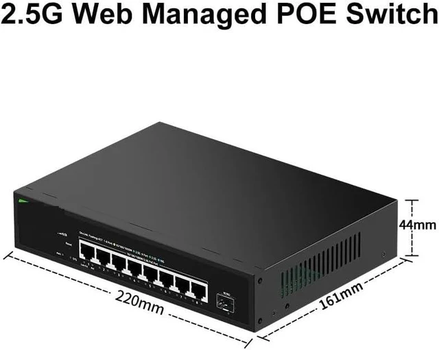 Main image of 2.5G Web Managed PoE Switch 8 Port 2.5GBASE-T