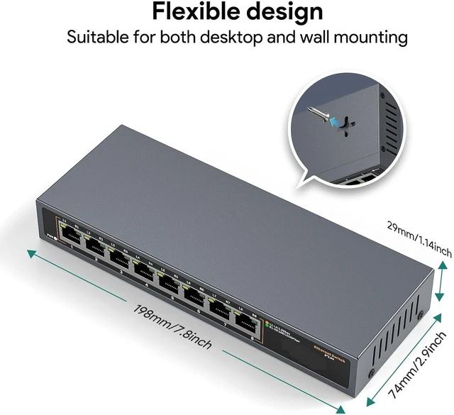 Alt view image 3 of 4 - EP-SG7820 8-Port 2.5G Ethernet Switch Support All Ports 40Gbps Speed