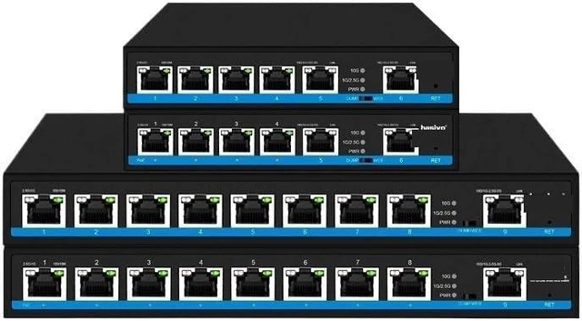Main image of Network Switch 4/8 Port Multi-gigabit 2.5Gps PoE Switch with 10G RJ45(8 Port Non POE)