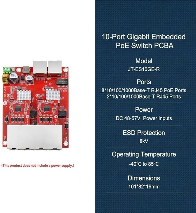 Alt view image 2 of 6 - Industrial 8-Port Gigabit Switch Module for Engineering Network Port(403020046-P)