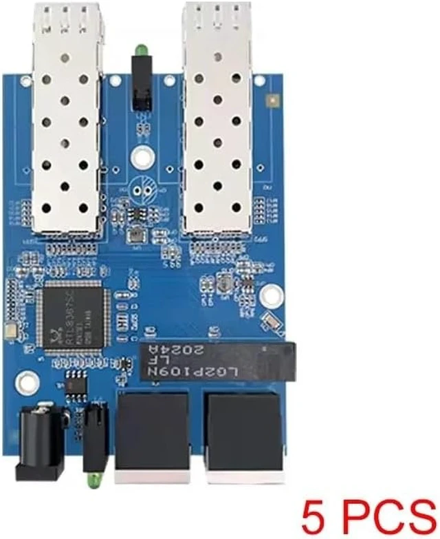 Alt view image 2 of 5 - 3/5PCS 1000Mbps Media Converter Network Switch 2 Fiber 2 RJ45(5pcs with SFP Module)