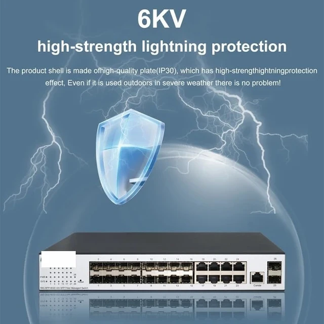 Alt view image 3 of 5 - L2+Managed Switch with 2*1000M SFP and 8*100/1000M RJ45 Network Switch(JT-S403CM-102TS)
