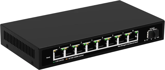 Main image of 1 PCS Managed Switch 8-Port 2.5GBASE-T Network 10G SFP+ Uplink