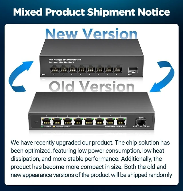 Alt view image 7 of 7 - 1 PCS Managed Switch 8-Port 2.5GBASE-T Network 10G SFP+ Uplink
