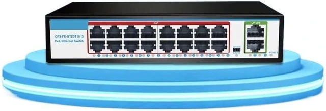Main image of 1000M GIGABIT Switch 16 Ports PoE 48V 15W 30W 802.3af 802.3at Ethernet Hub(EU Plug)