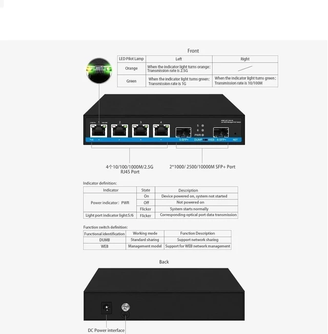 Main image of 4*2.5G PoE+ 2*1G/2.5G/5G/10G SFP Web PoE Switch(POE Model)