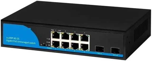 Alt view image 3 of 4 - S1200(P)-8G-2S All gigabit ethernet Switch,8*100/1000M LAN(PoE)+2*10G SFP(S1100-8G-2S Non poe)