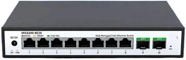 Main image of 8-Port 2.5G Web Switch + 2-Port 10G SFP, Ethernet Network Switch(10 Port 2.5G)