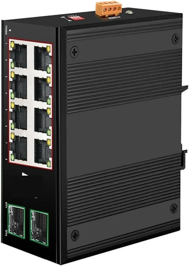 Main image of 10/100/1000Base-T DIN IP40 Outdoor Network Switch(8POE 2RJ45 1SFP)