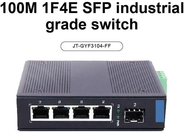 Alt view image 2 of 4 - Industrial 5 Port 100M Fiber Switch