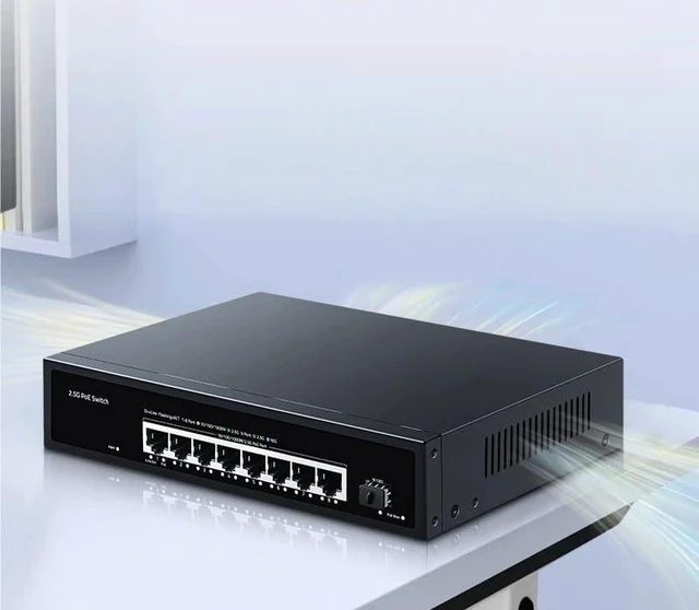 Alt view image 4 of 5 - 2.5G PoE Switch 8 Port 2.5GBASE-T 10G SFP+ Slot 100W IEEE802.3af/at
