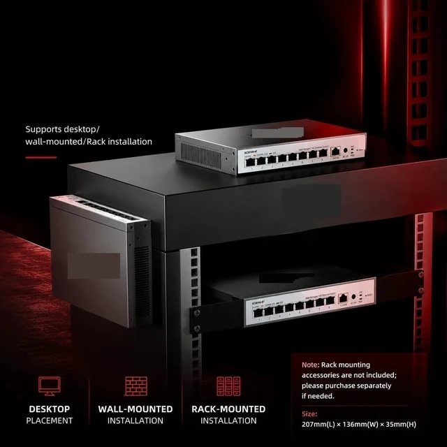 Alt view image 6 of 6 - SKS8300-8T 8 Port 10G RJ45 Layer 3 Managed Switch