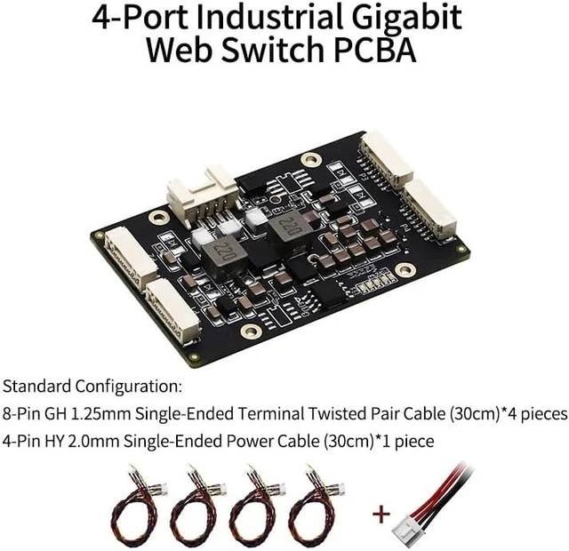 Alt view image 2 of 5 - Grade 4-Port gigabit L2- Management VLAN Switch Module,