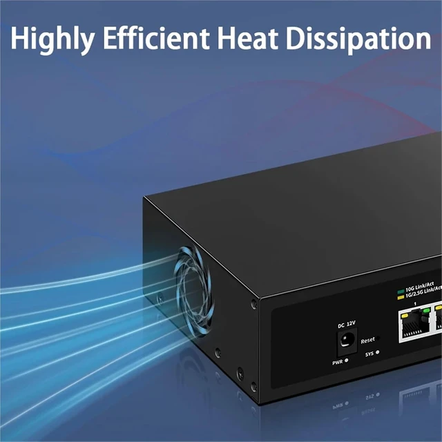 Alt view image 4 of 4 - 10GbE Web Managed Switch 4 Port 10Gb Managed Ethernet Network Switch