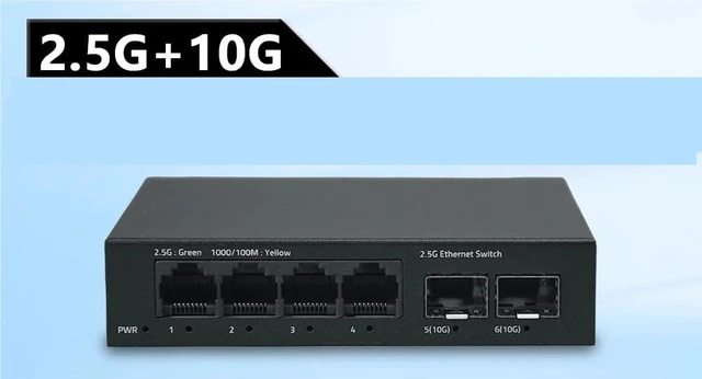 Alt view image 3 of 5 - Ethernet Switch 10G SFP 2.5G RJ45 Gigabit Switch