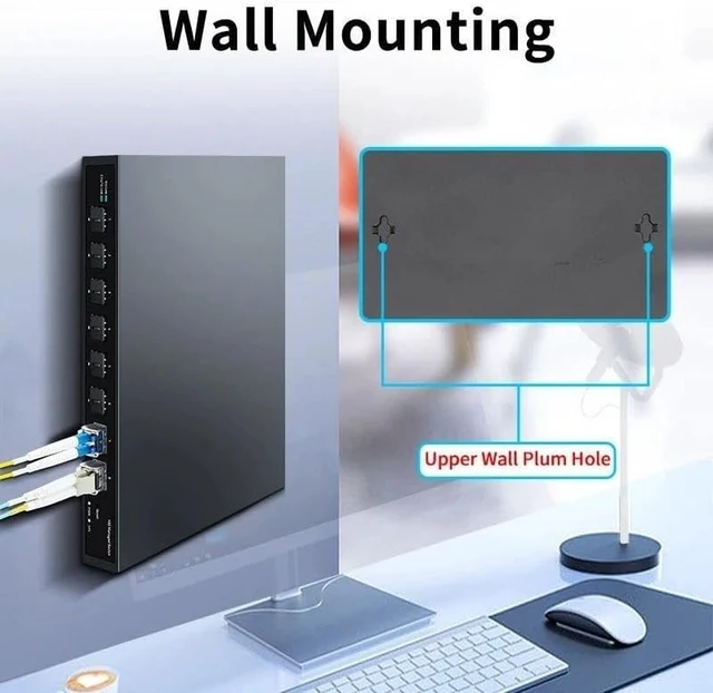 Alt view image 4 of 4 - 10Gb Web Managed SFP+ Ethernet Switch 8 Port 10000Mbps Optical SFP