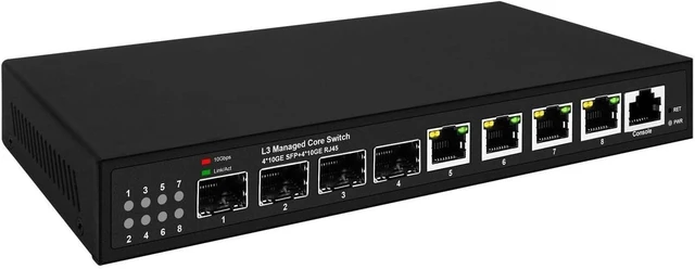 Main image of 4*SFP+ and 4RJ45 Full 10Gbps 8 Ports L3 Network Switch(Non POE)