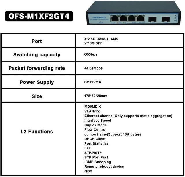 Alt view image 2 of 7 - RJ45 LAN Gigabit Network Switches 2*10Gb SFP Port VLAN Ethernet Hub Switch