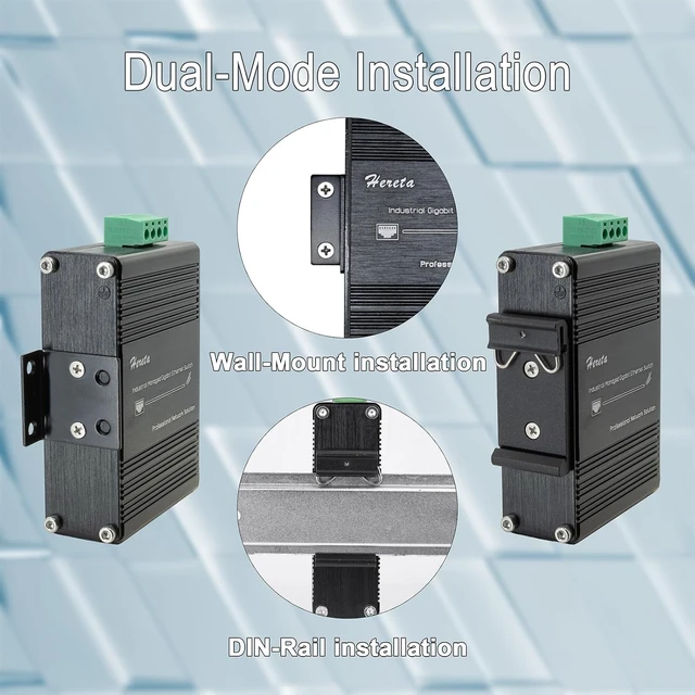 Alt view image 7 of 7 - Mini Hardened Industrial Managed 5-Port Gigabit PoE+ Ethernet Switch