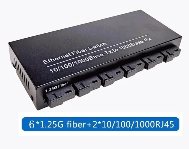 Alt view image 4 of 5 - 100/1000M Gigabit Ethernet Fiber Switch 6*1.25G Fiber Port 2 RJ45 Port(3pcs with Power)