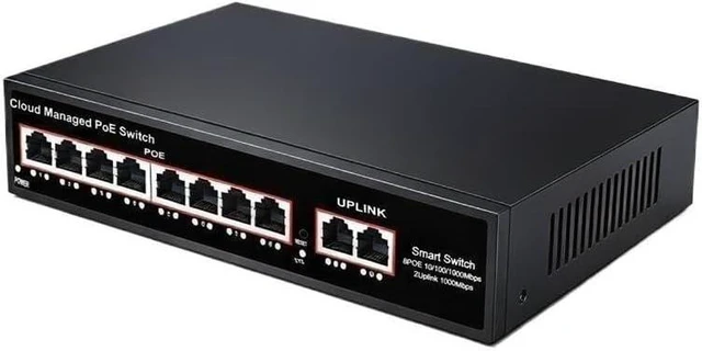 Main image of 10-Port Gigabit Cloud Managed PoE Switch, 8xPoE+ 120W,