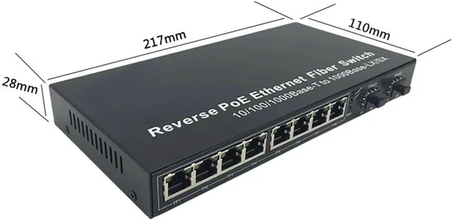 Alt view image 5 of 5 - POE Switch with 2 Gigabit SFP, 10/100/1000Mbps,