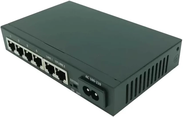 Alt view image 5 of 5 - 2 SFP POE 10/100m rj45 Port Switch Outdoor POE Switch