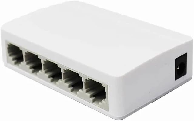 Alt view image 4 of 5 - 5 Port Gigabit Ethernet Switch - 100/1000Mbps Desktop Network Switch, Plug & Play,(1000Mbps)