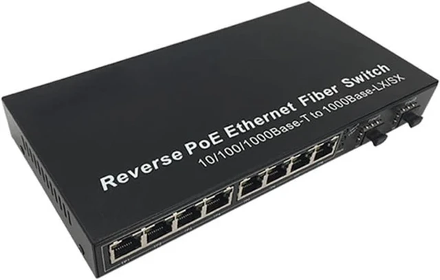 Alt view image 3 of 5 - POE Switch with 2 Gigabit SFP, 10/100/1000Mbps,