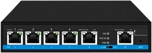Main image of Network Switch 4/8 Port Multi-gigabit 2.5Gps PoE Switch with 10G RJ45 Uplink(4 Port Non POE)