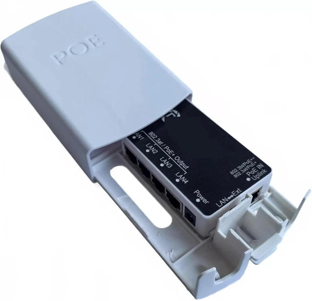 Alt view image 2 of 6 - PoE++ 90watt 5 Port Gigabit PoE Switch Outdoor Extender 802.3bt at
