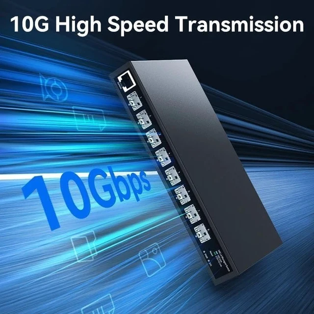 Alt view image 2 of 5 - 10Gb L3 Network Switch 8 Port 1G/2.5G/10G SFP Managed Ethernet Switch