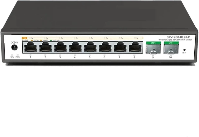 Main image of SKS1200-8E2X-P Ethernet Switch 8-Port 2.5G RJ45 + 2×10G SFP Plug and Play