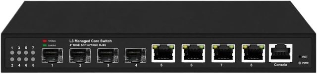 Main image of L3 Managed 8 Ports Network Switch,S5304XGT-4SX S5304XGTP-4SX 4*RJ45 and 4*SFP+(Non POE)