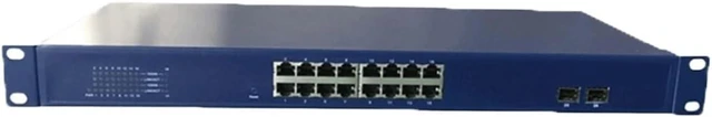 Main image of Business Ethernet switches Unmanaged 16 Port Gigabit Ethernet Switch with 2 SFP Slots 16 10/100/1000M RJ45 Ports Switch Rack Mount(PoE Type)