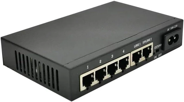 Alt view image 3 of 5 - 2 SFP Uplink POE 10/100m rj45 Port Switch Outdoor POE Switch