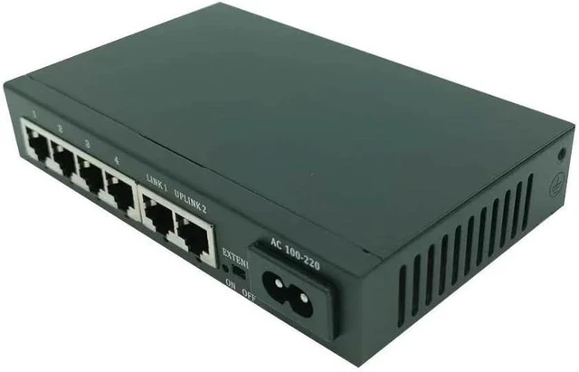 Alt view image 5 of 5 - 2 SFP Uplink POE 10/100m rj45 Port Switch Outdoor POE Switch