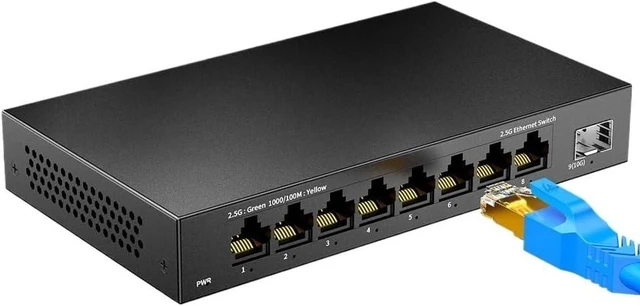 Main image of 8 Port 2.5Gigabit Ethernet Switch Unmanaged with 10G SFP,