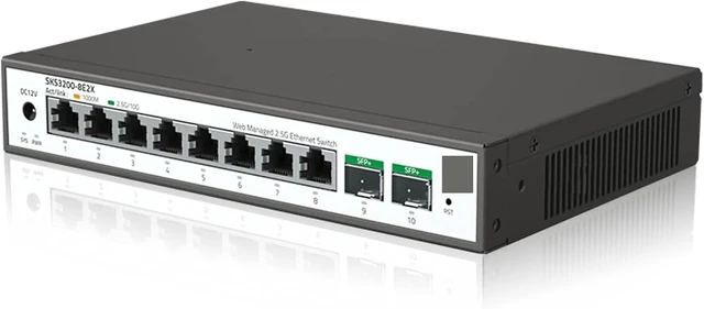 Alt view image 2 of 6 - SKS3200-8E2X 8 Port 2.5G Managed Ethernet Switch