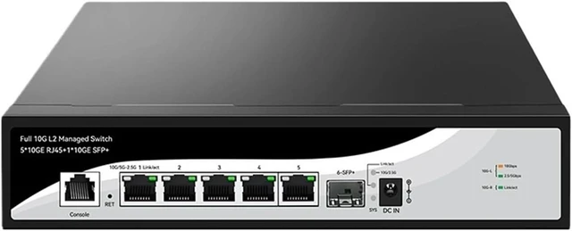 Main image of 6 Port 10Gb L2 Managed Network Switch,LG520S-5T1XS