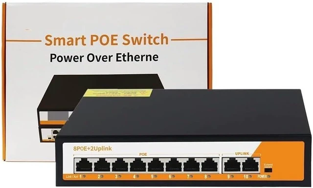 Main image of 10-Port POE RJ45 Ethernet Switch