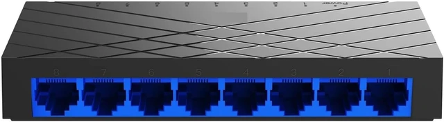 Alt view image 2 of 6 - 8 Port Gigabit Ethernet Switch 10/100/1000mbps Switch Plug-and-Play