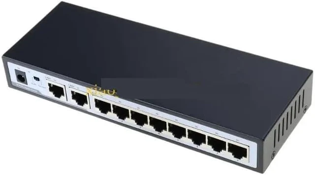 Alt view image 3 of 5 - P9JB Switch 10 PortEthernet Switch 120W 8 Port 1000Mbps +2 Uplinks