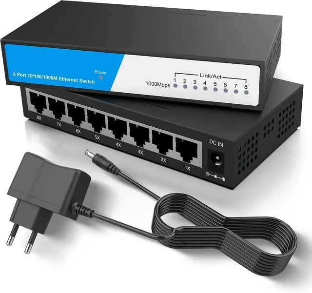 Main image of 5/8 Ports Gigabit Ethernet Switch 10/100/1000Mbps Internet Splitter Network(8 Port)