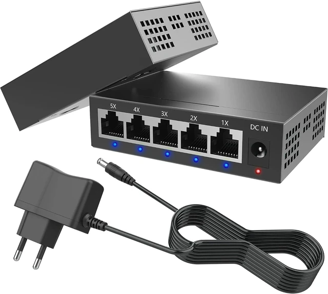 Alt view image 4 of 4 - 5/8 Ports Gigabit Ethernet Switch 10/100/1000Mbps Internet Splitter Network(8 Port)