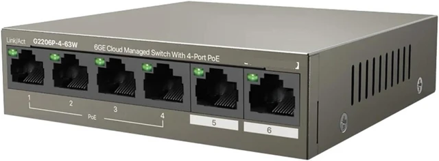 Main image of 1 PCS Full Gigabit PoE Managed Switch with 6/10 Ports and 1000Mbps uplink