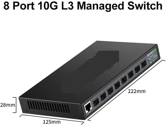 Main image of 8 Port 10G L3 Managed Switch,10Gb Optical SFP+ Ethernet Network Switch