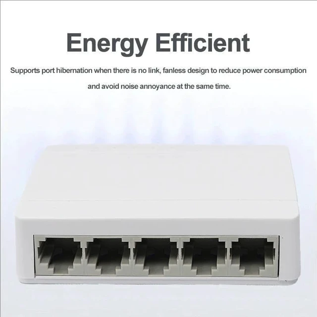 Alt view image 2 of 4 - 5 Port Gigabit Ethernet Switch 10/100/1000Mbps Network Switch, Plug & Play,(1000Mbps)