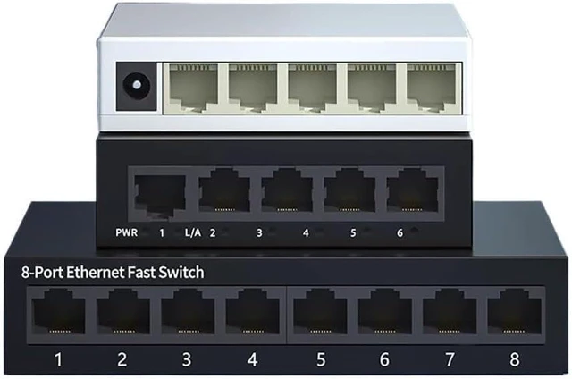 Main image of 5/8 Port 10/100Mbps Network Switches Ethernet Fast Network Switch(8 Ports Steel Shell)