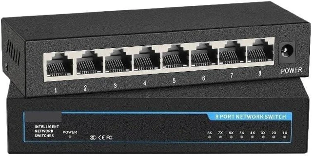 Main image of 8 Ports Ethernet Switch Gigabit Network Switch 100 1000Mbps Gigabit Switch(Plastic Case)